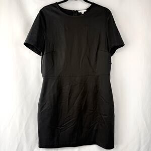 VETTA Capsule Black Short Sleeve Tencel Cotton Sheath Mini Dress NWT Size XL